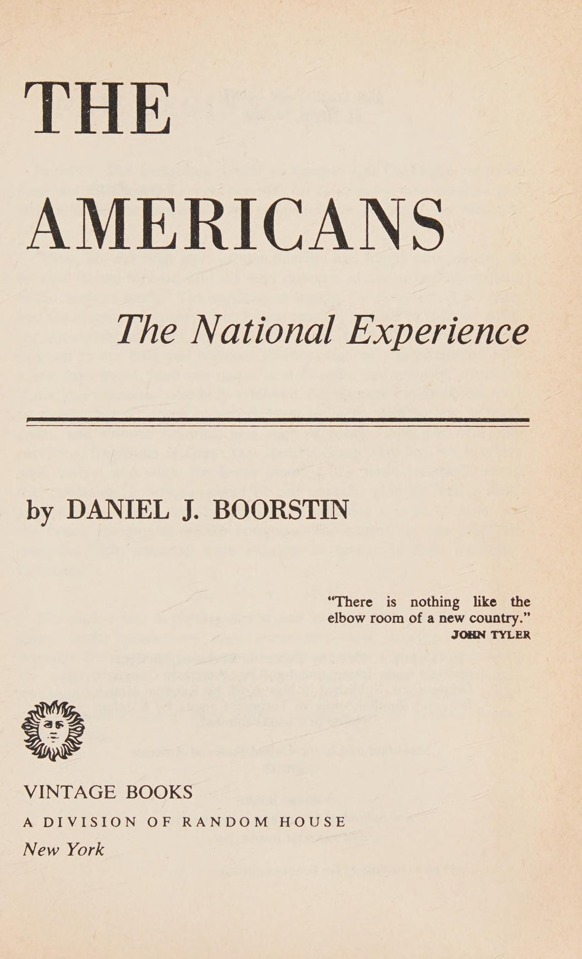 The Americans, the national experience