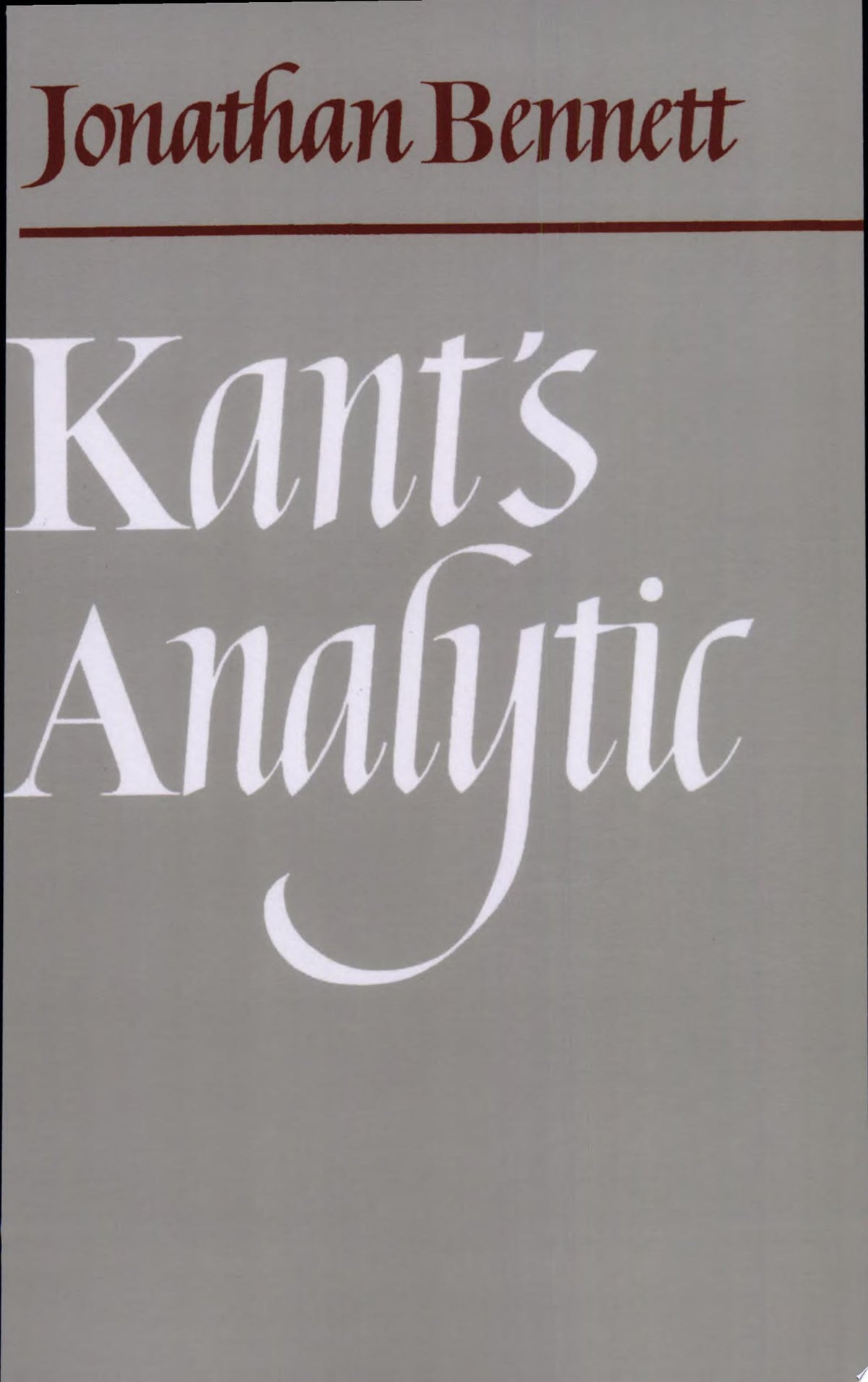Kant's Analytic