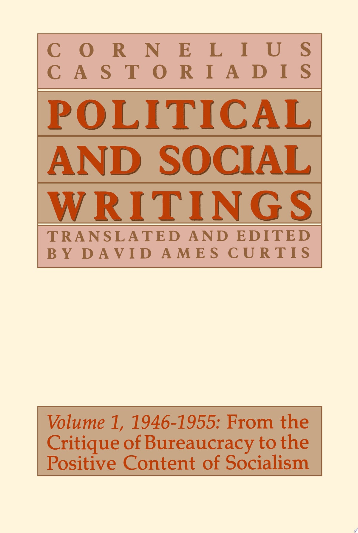 Political and social writings