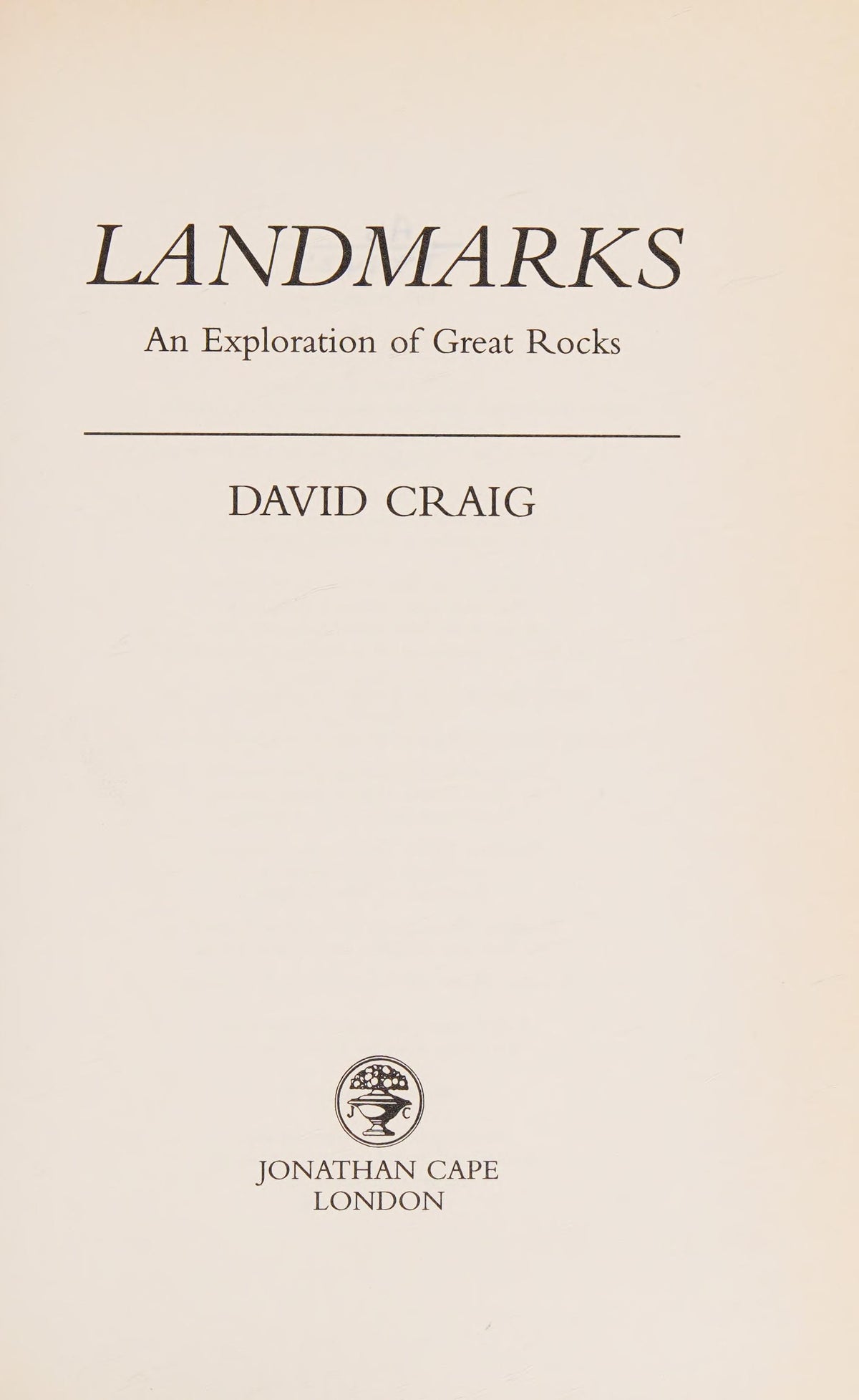 Landmarks: an exploration of great rocks
