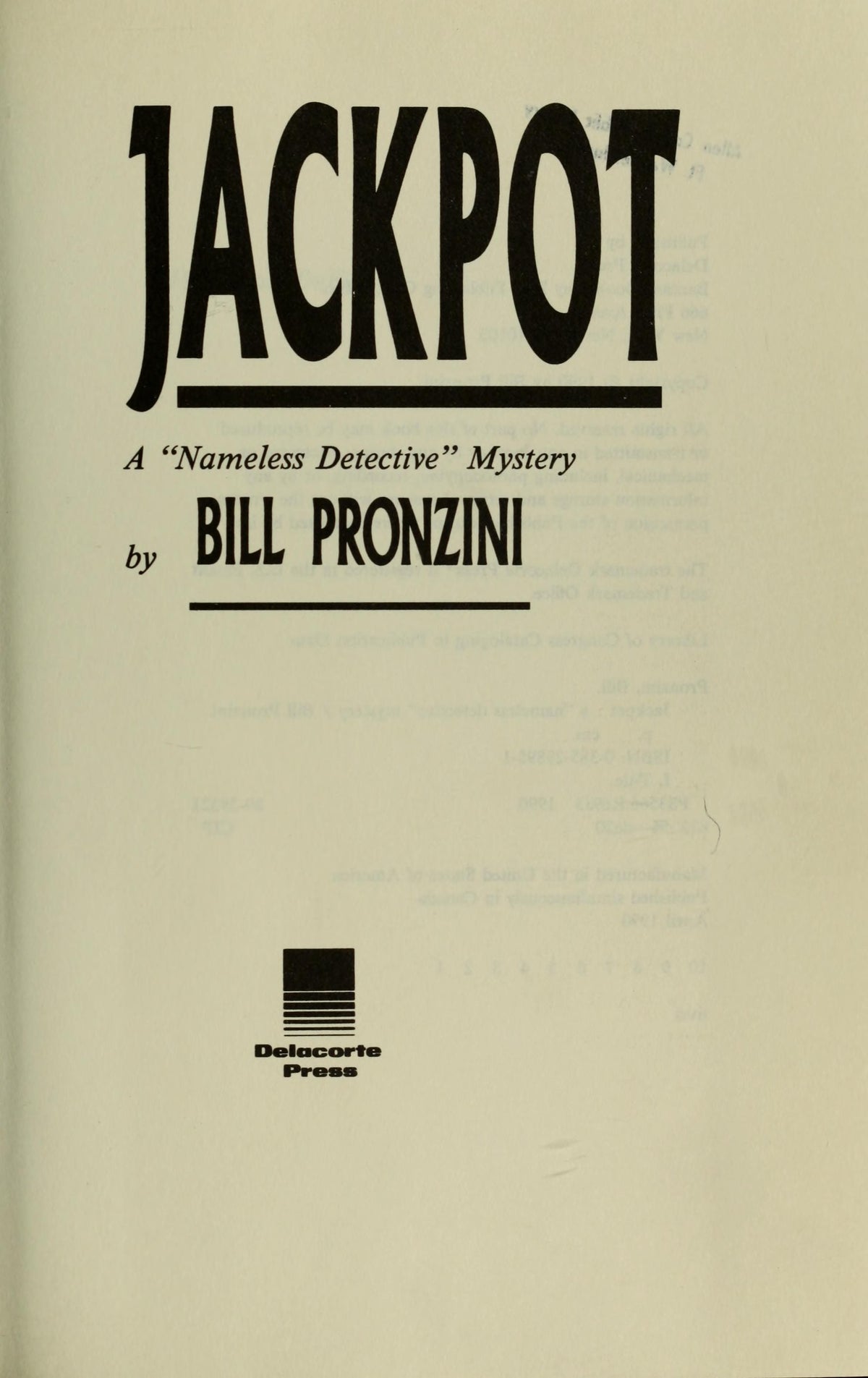 Jackpot A "nameless Detective" Mystery