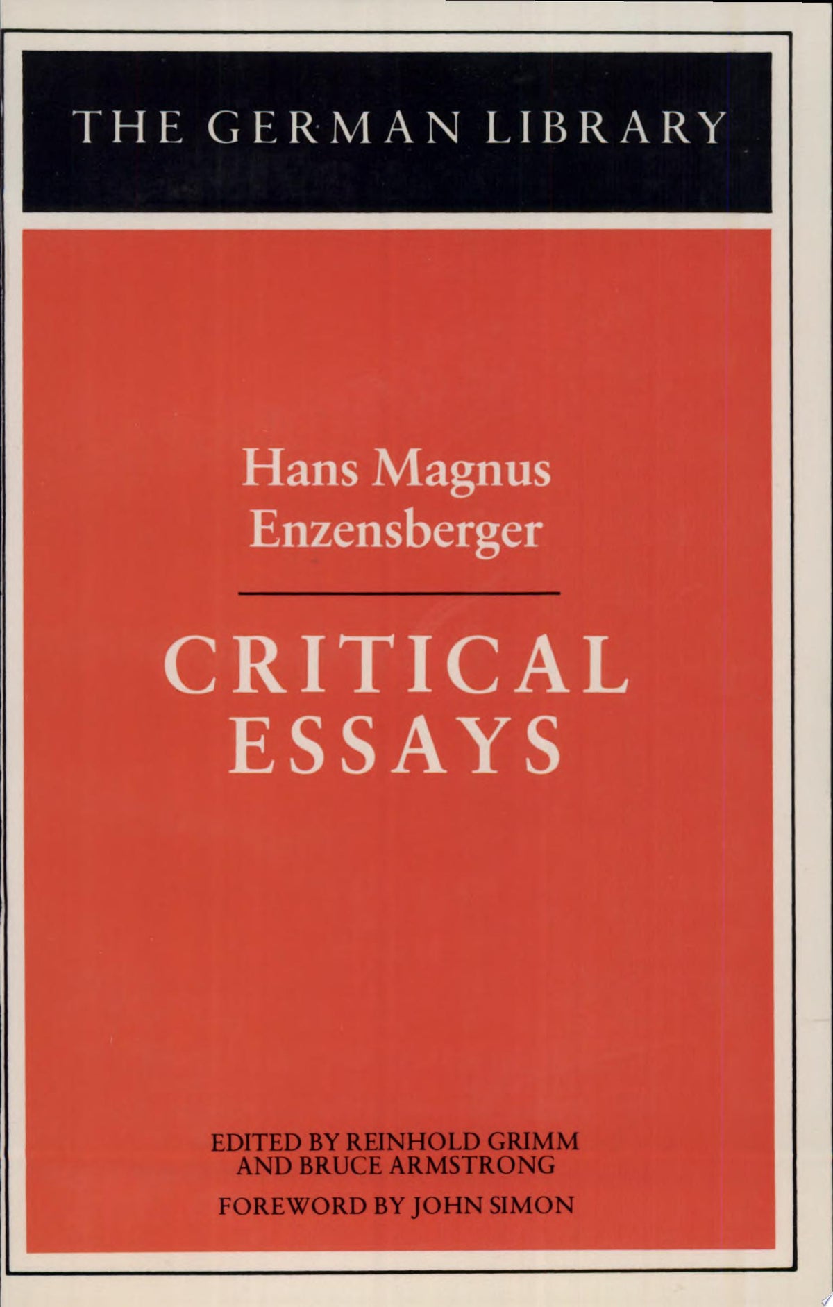 Critical Essays: Hans Magnus Enzensberger
