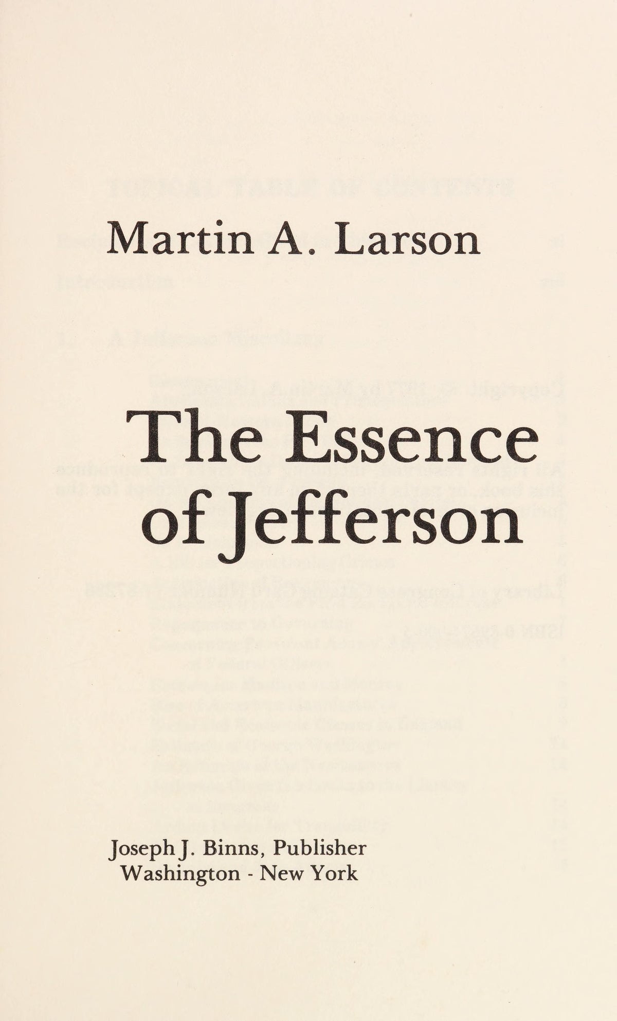 The essence of Jefferson