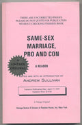 Same-sex marriage, pro and con: a reader
